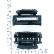 PINZA RECTANGULAR NEGRA GRANDE HUECA PULSADOR