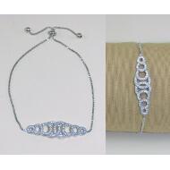 PULSERA PLATA CIRCULOS CRISTAL