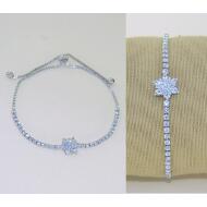 PULSERA PLATA ESTRELLA 6 PUNTAS CIRCONITAS