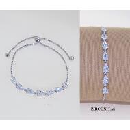 PULSERA PLATA FILA LAGRIMAS