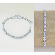PULSERA PLATA FILA CIRCONITAS 