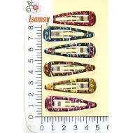 RANA 5CM ESMALTE COLORES OSCUROS TOPOS Y RAYAS
