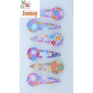 RANA 4CM CIRCULO ESTAMPADO MARGARITAS COLORES