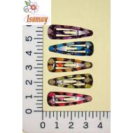 RANA 3CM ESMALTE NEGRAS MANCHAS COLORES