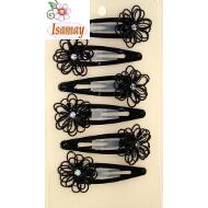 RANA FLOR ALAMBRE NEGRA CON 1 STRASS