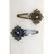 RANA ENVEJECIDA ROSETON FLOR STRASS