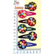 RANA 5CM CIRCULO PESPUNTE Y CIRCULITOS FIELTRO MULTICOLOR