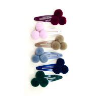 RANA 3 POMPONES LANA PEQUEÑOS COLORES INVIERNO